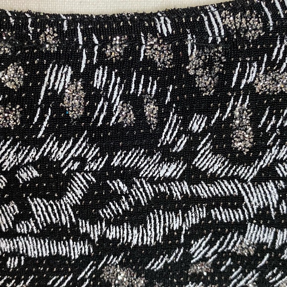 R&M Richards Vintage Black Silver Glitter Holiday Party Tank Camisole- Sz-18W - Picture 9 of 14